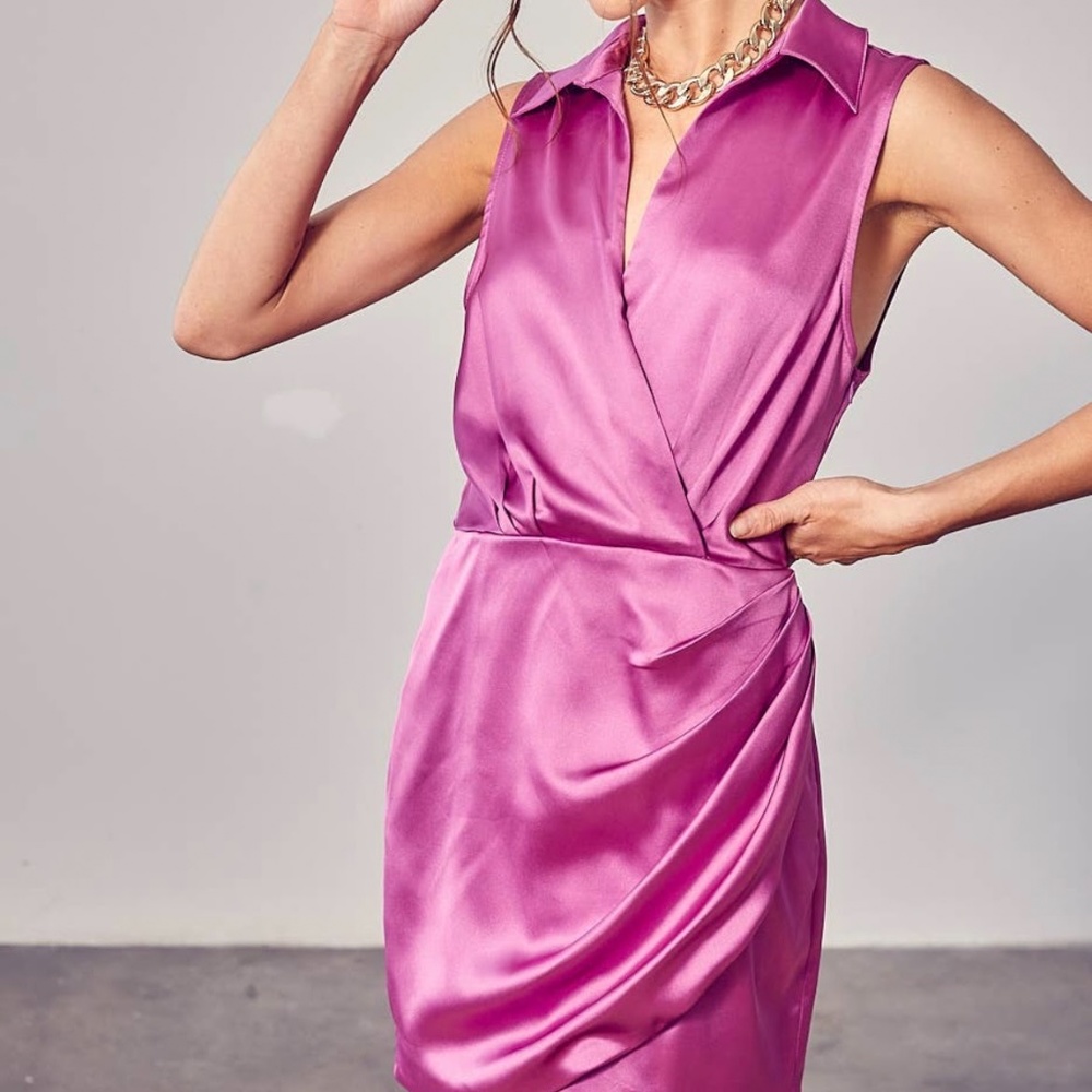 Do+Be satin wrap dress